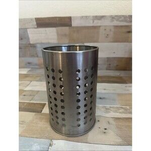 Stainless Steel Utensil Holder - Silver